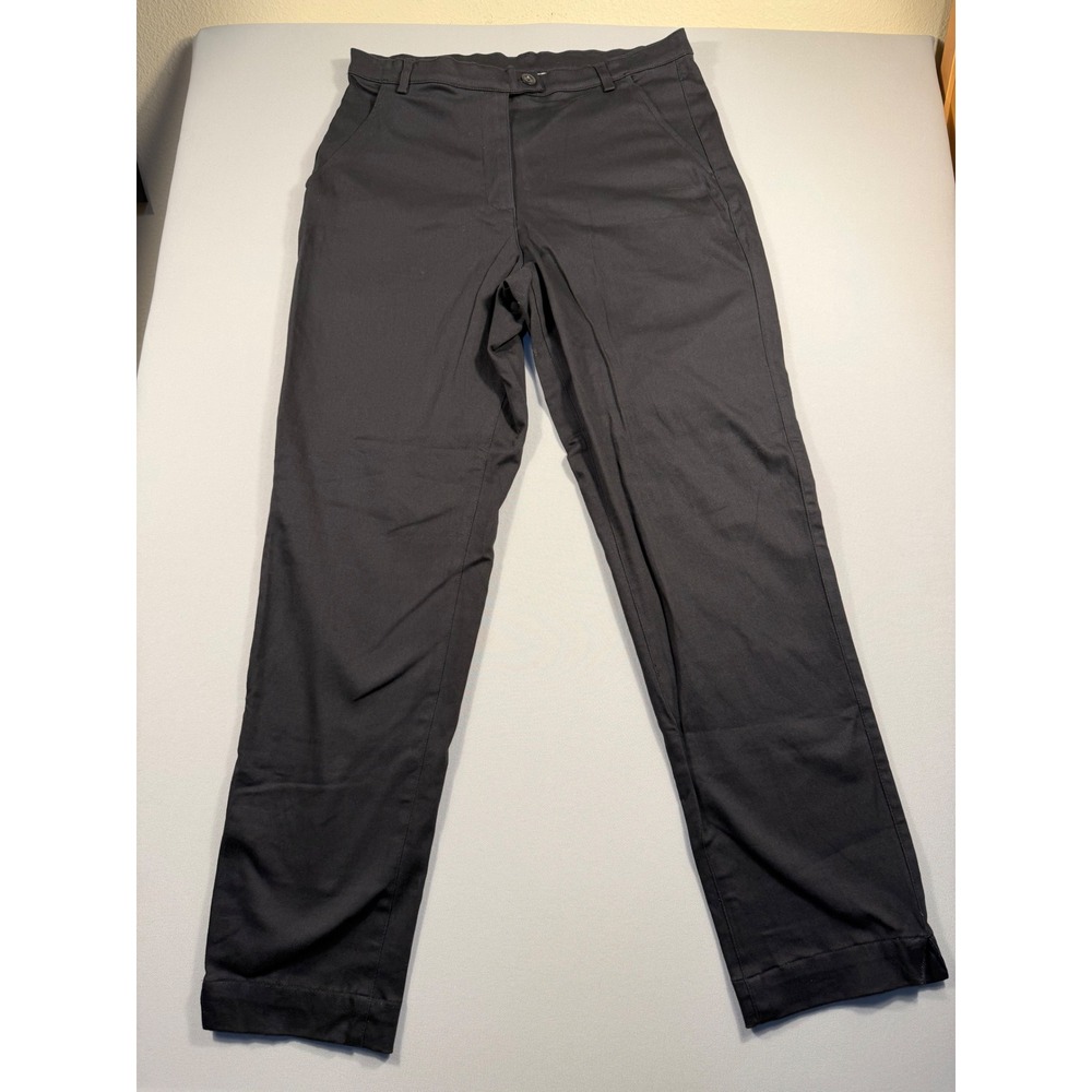 The North Face Womens Chino Pants Black Straight Leg Cotton Stretch Size 12